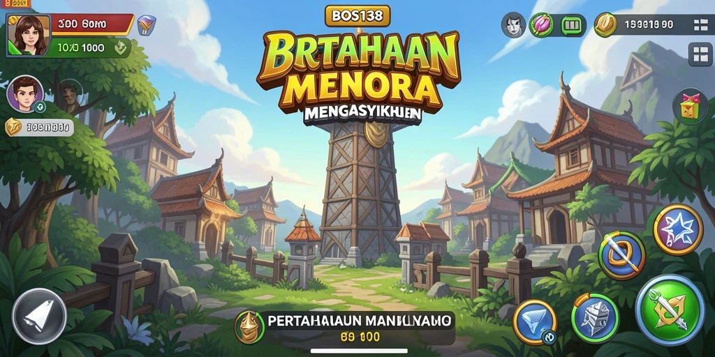 Gameplay menara pertahanan yang seru dan menegangkan.