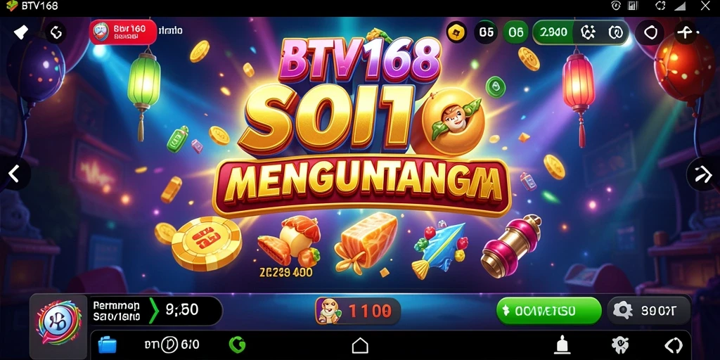Screenshot BTV168 menampilkan momen mendebarkan dalam permainan slot.