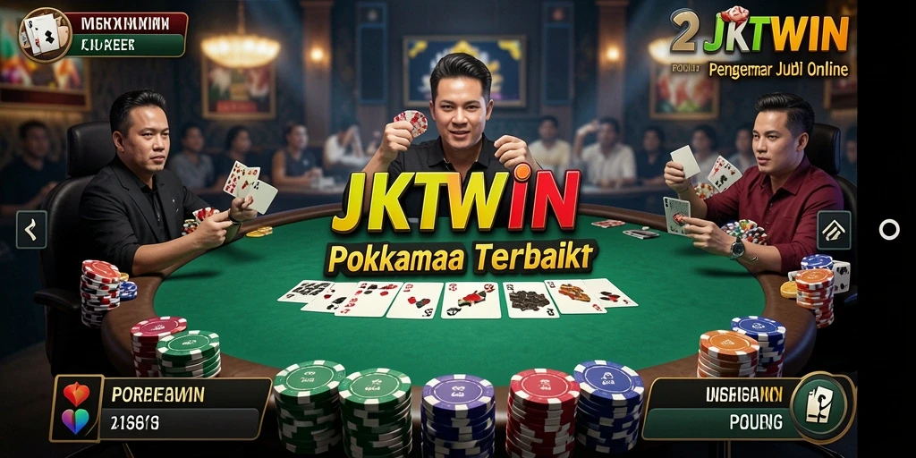 Tampilan dalam game JKTWIN yang menarik saat bermain poker.