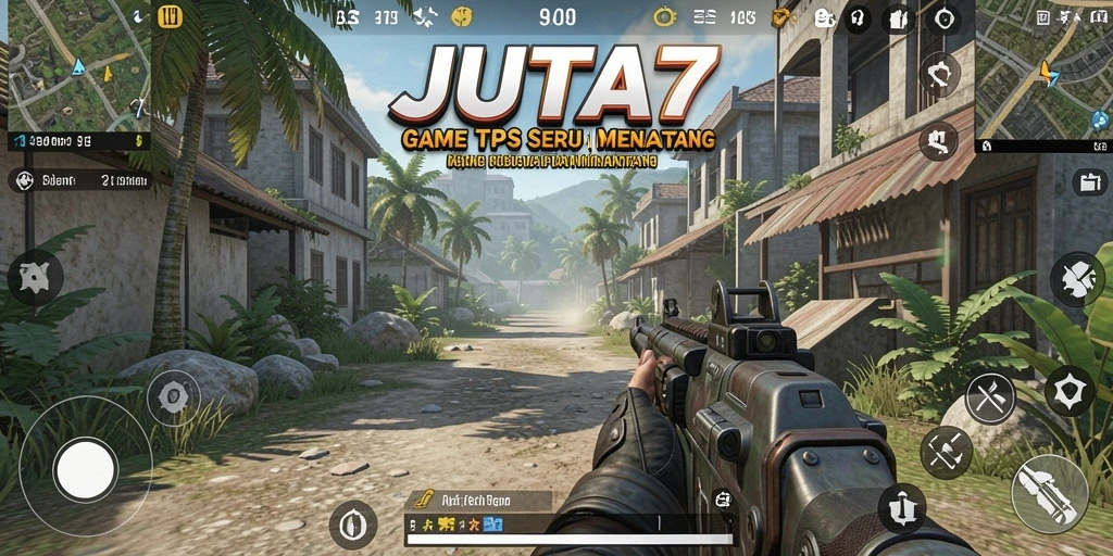 Gameplay JUTA7 yang mendebarkan di arena pertempuran.