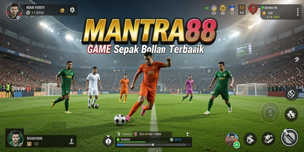 Tangkapan layar MANTRA88 menunjukkan aksi seru di lapangan sepak bola.