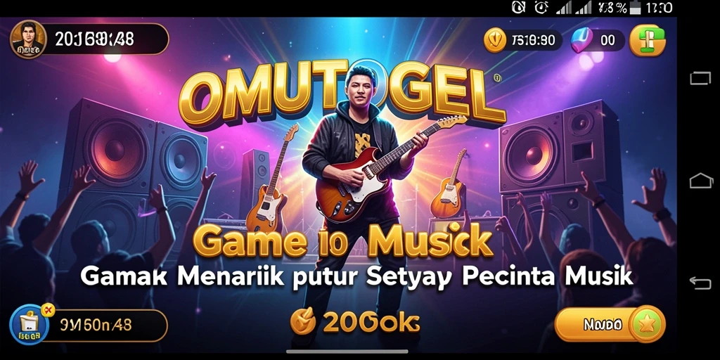 Screenshot gameplay OMUTOGEL menampilkan keseruan bermain musik.