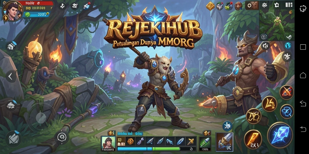 Tampilan gameplay seru di dunia MMORPG REJEKIHUB.