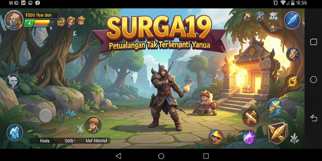 Tampilan gameplay SURGA19 yang memukau dan penuh aksi petualangan.